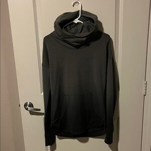 CALIA Dark Gray Ombré High Cowl Neck Hoodie